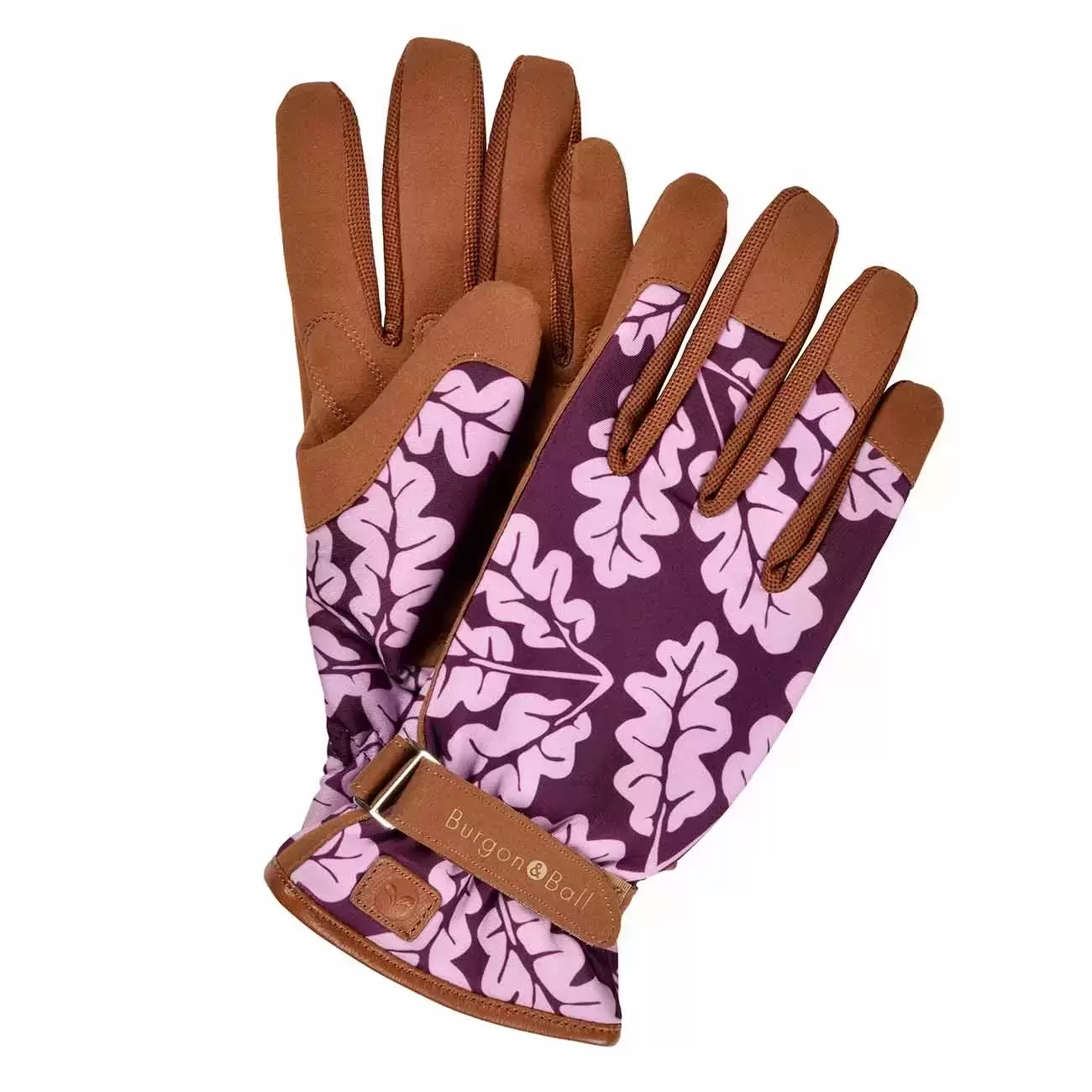 Burgon & Ball Oak Leaf Gloves - Plum S/M 3 Burgon & Ball Oak Leaf Gloves - Plum S/M