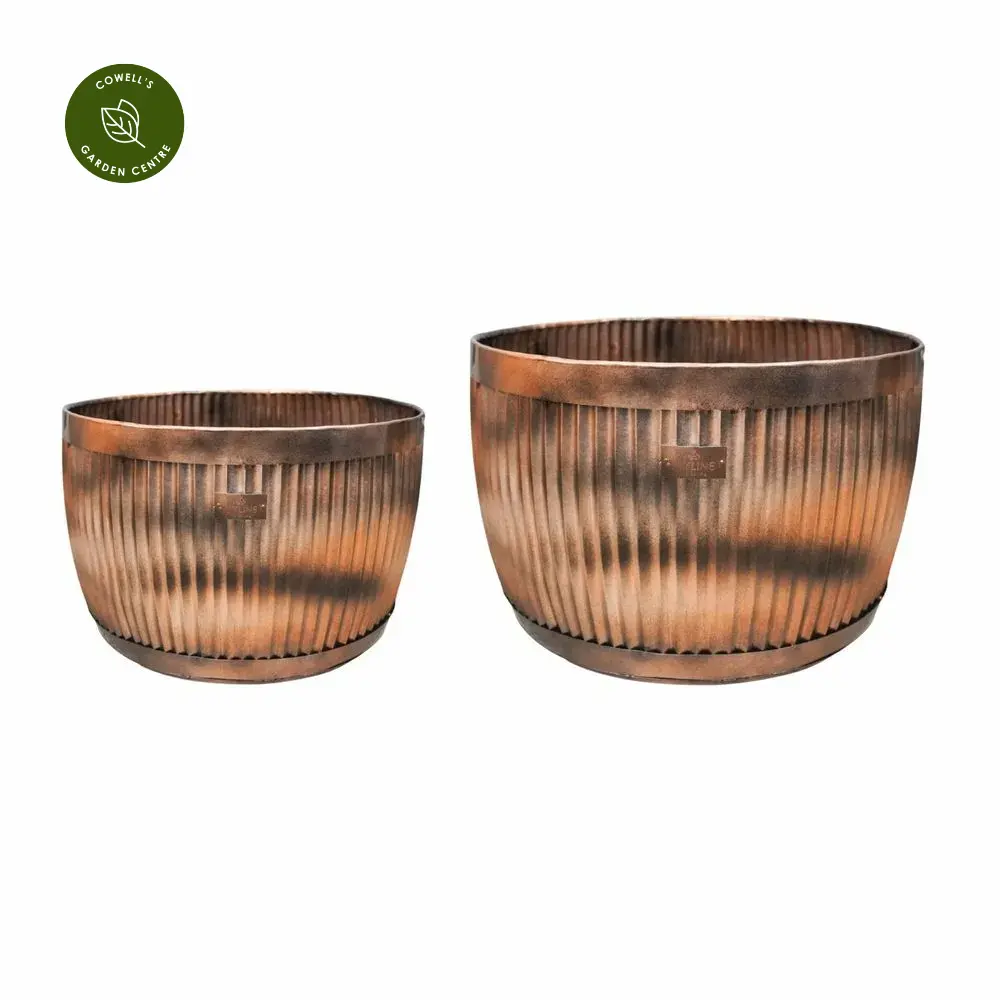 Ivyline Hampton Copper Bowl Planter Set Of 2 3 Ivyline Hampton Copper Bowl Planter Set Of 2