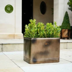 Ivyline Hampton Copper Rectangular Planter - Medium