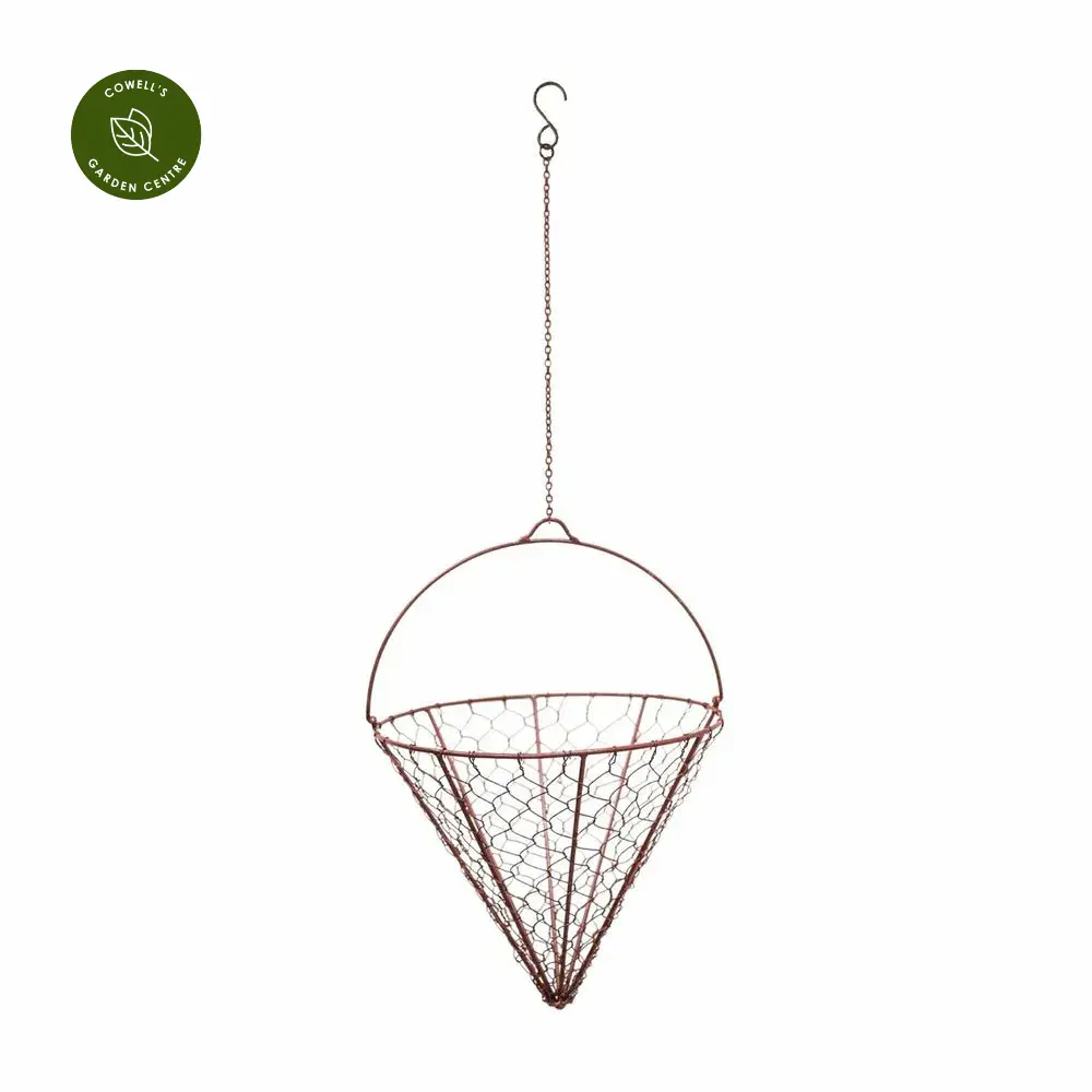 Ivyline Netted Hanging Bronze Cone Planter 4 Ivyline Netted Hanging Bronze Cone Planter - Image 2