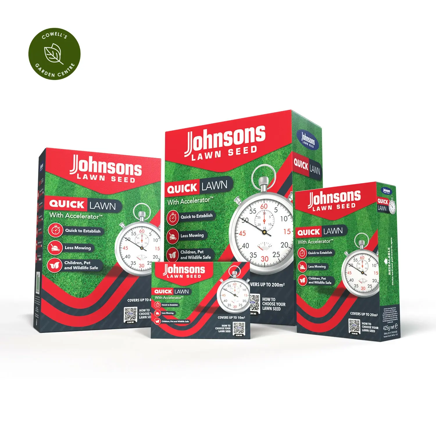 Johnsons Quick Lawn Seed 425g 3 Johnsons Quick Lawn Seed 425g