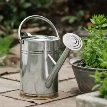 Kent & Stowe Metal Galvanised Steel Watering Can 4 Kent & Stowe Metal Galvanised Steel Watering Can - Image 2