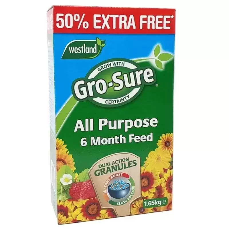 Westland Gro-Sure 6 Month Slow Release Plant Food 1.1kg + 50% Free 3 Westland Gro-Sure 6 Month Slow Release Plant Food 1.1kg + 50% Free
