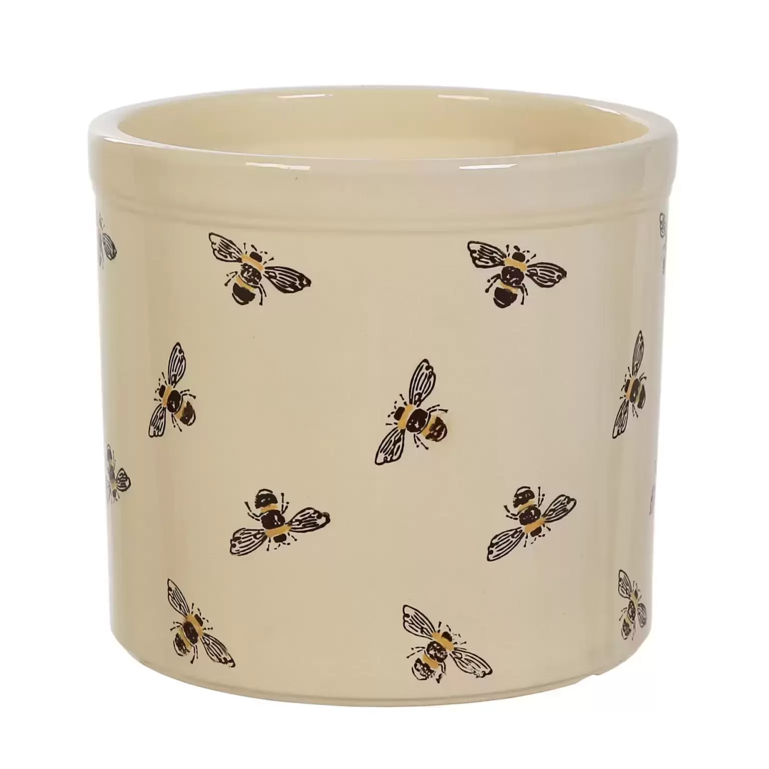 Woodlodge Bee Painted Cylinder 16cm 3 Woodlodge Bee Painted Cylinder 16cm