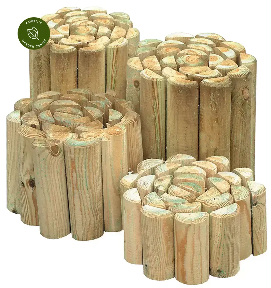 Zest Log Roll Edging 1.8m X 225mm 3 Zest Log Roll Edging 1.8m X 225mm